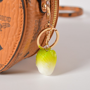 PVC simulated vegetable/cabbage model food keychain/pencil creative <b>key</b> <b>ring</b> night market stall promotional gift - Product Image 4