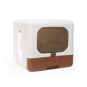 <b>Cat</b> <b>Litter</b> Box Large Rectangle 100L Plastic Manual Top-Exit <b>Cat</b> Toilet With Drawer For <b>Cats</b> Home Use - Product Image 5