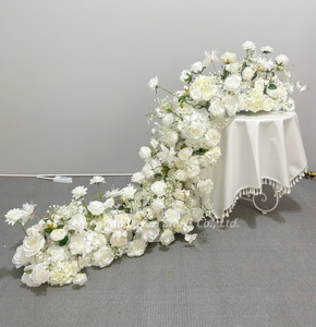 <span class=keywords><strong>Fila</strong></span> di Fiori Artificiali di Rose <span class=keywords><strong>Rosa</strong></span> di Lusso, Decorazione Floreale di Alta Qualità per Matrimoni - Product Image 6