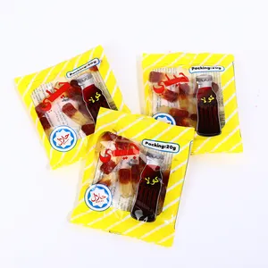Cola flavor mixed two colors earthworm shaped gummy candy casual snack