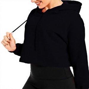 Sudadera Corta Holgada de Moda para Mujer con Estampado Personalizado y Hombros Caídos - Product Image 5