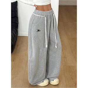 Women's Baggy Barrel Sweatpants High Waist Wide Leg Harem Pants With Pockets Casual Knitted Breathable <b>Lantern</b> Trouser - Product Image 3