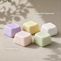 Heart-Shaped Macaron Color Mechanical Keycap Fidget Button Pendant