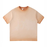 Kaos Distressed Katun Murni 280g, Model Longgar, Gaya Jalanan, Polos, Basic, Pakaian Pria, Grosir Kaos Pria