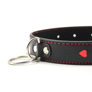 <strong>Adult</strong> Sex Toy Heart-shaped Leather <strong>Collar</strong> with Leash Dog Bondage Training to Increase the Fun of Sex - Product Image 4