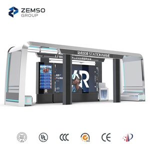 Parada de Autobús con Toldo para Exteriores, Venta al por Mayor, Parada de Autobús Inteligente con Caja de Luz Publicitaria LED Solar, Personalizable OEM - Product Image 2