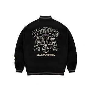 Veste de baseball en laine mélangée pour homme, style streetwear personnalisé, avec lettres brodées tendance, pour la saison hivernale, fabricant de vestes - Product Image 4