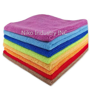 ผ้าเช็ดรถโลโก้ขนาดใหญ่ ผ้าไมโครไฟเบอร์สำหรับเช็ดรถ ผ้าขนหนูถักแบบวาร์ป - Product Image 1