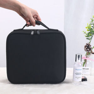 Bolsa Organizadora de Maquillaje Pozitilan, Estuche Cosmético Pequeño y Portátil con Cierre, Color Sólido, para Viaje, con Asa Suave - Product Image 1