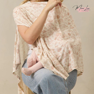 Paño de Lactancia Floral Transpirable de Modal/Algodón Suave, Multifuncional, para Verano, para Recién Nacidos - Product Image 1