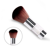 Brosse nettoyante en Fiber pour les ongles, élimine la poussière, le Blush, la poudre, les résidus, outil de nettoyage pour manucure et pédicure, 1 pièce