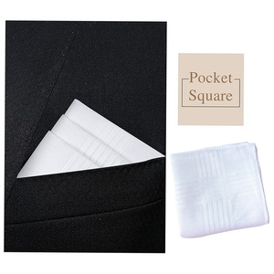 <strong>White</strong> <strong>Men's</strong> <strong>Handkerchief</strong> /hanky Cotton High Quality - Product Image 3