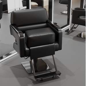 Sedia da barbiere ispessita taglio di capelli per bambini altezza regolabile in acciaio inossidabile struttura in spugna ad alta densità per soggiorno - Product Image 1