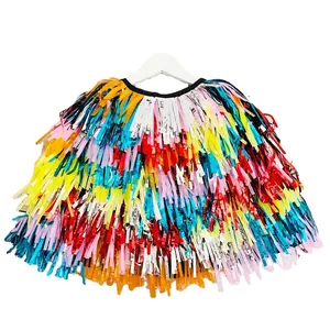 Mini Pride Tassel Jacket Unisex One Size Tees para adultos Eco-Friendly para fiestas Festivales Performance Prom Queen