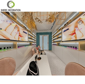 Diseño Interior de Salones de Uñas, Mesa de Manicura Personalizada y Moderna, Vitrinas para Esmaltes de Uñas, Idea de Decoración para Salón de Belleza - Product Image 2