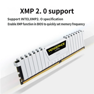 USCorsair <span class=keywords><strong>Vengeance</strong></span> 8G 16G 32G <span class=keywords><strong>DDR4</strong></span> DRAM 4000MHz C18 Kit de mémoire de bureau Noir <span class=keywords><strong>Vengeance</strong></span> Noir/Blanc - Product Image 3