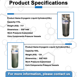 210L 28.8bar Nuevo diseño Vertical Líquido CO2 Oxígeno Gas Cilindro Portátil <span class=keywords><strong>VGL</strong></span> Precio - Product Image 3