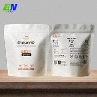 Pochette support en papier kraft biodégradable écologique 50g-250g emballage de café thé aux herbes imprimé en couleur PLA Doypack