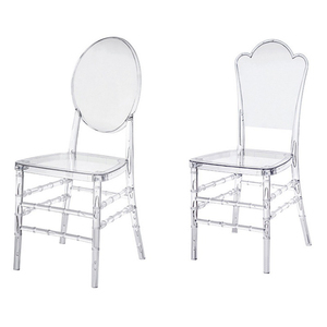 Chaise Plastique Nordic Modern Throne Wedding Hotel Dine Crystal Chaise Plastique Transparent Ghost Plastic Clear Acrylic Dining Chair