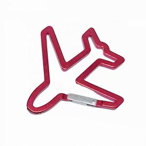 Custom Logo Novelty Airplane Shaped Aluminum Carabiner Keychain Bag Clip for Promotional Activities - Product Image 6