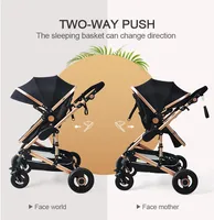 Poussette pour bébé 3 en 1 avec berceau et siège de voiture compatible avec Maxi Cosi marque OEM en aluminium