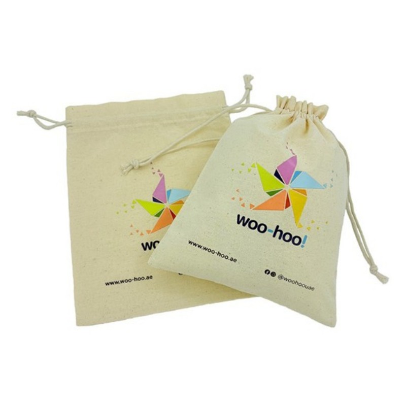 Custom Logo 18x23cm Cotton Drawstring Skincare Bags Pouch Skin Care for Baby