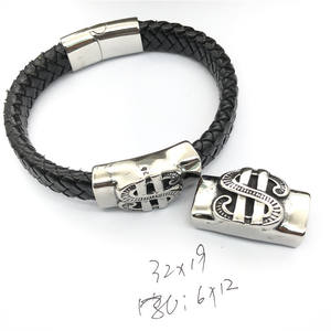 BXNK026 <span class=keywords><strong>Signo</strong></span> <span class=keywords><strong>de</strong></span> dólar estadounidense Cierre <span class=keywords><strong>de</strong></span> cuentas espaciadoras <span class=keywords><strong>de</strong></span> acero inoxidable para pulsera <span class=keywords><strong>de</strong></span> moda En stock - Product Image 2