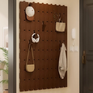 Wooden Piano Key <b>Hooks</b> <b>Wall</b> Mounted Coat Rack Living Room Storage Organizer For Clothing And Bags - Product Image 3