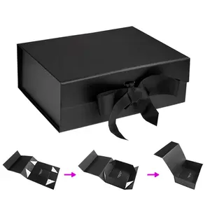 Luxus Custom Logo Magnetic Folding Geschenk verpackung Box Hochwertige umwelt freundliche flache Versand einsatz halter