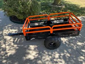 Meilleur prix, petite remorque en acier pour VTT, faible MOQ, chariot de jardin à forte capacité de charge, chariot utilitaire, jardinage à domicile, côtés pliables, roues tout-terrain - Product Image 5