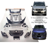 Vito W447 Mise à niveau vers 2024 ans Kit de carrosserie Ancien à nouveau style pour la classe V 16-23y Conversion Bodykit Pare-chocs de voiture Phares Ensemble complet
