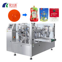 Machine d'emballage rotative de pâte de sac préfabriqué sauce à granules en poudre sac de poche à bec liquide sac préfabriqué mini machine d'ensachage doypack