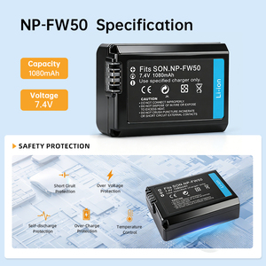 2200มิลลิแอมป์ต่อชั่วโมงแบตเตอรี่ NP-FW50 FW50สำหรับ <span class=keywords><strong>Sony</strong></span> <span class=keywords><strong>NEX</strong></span>-3 <span class=keywords><strong>NEX</strong></span>-5C <span class=keywords><strong>NEX</strong></span>-C3 A33 A35 A55 A7S A7R <span class=keywords><strong>NEX</strong></span>-<span class=keywords><strong>5R</strong></span> NEX5RL - Product Image 2