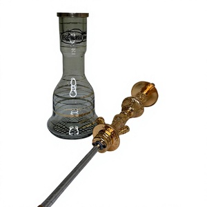 Chicha Khalil Maamoon - Narguilé complet en laiton massif, fabrication turque, 1 niveau, 30 pouces (76,2 cm) - Product Image 4