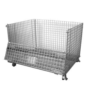 Factory Direct Selling Customized Foldable Metal Wire Mesh Steel Q235 Warehouse Rack Roll Storage Cage for Warehouse System