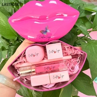 Kit Lèvres Végan 5-en-1 avec Gloss Mat et Brillant, Crayon à Lèvres Crémeux, Rouge à Lèvres et Baume à Lèvres - Soin des Lèvres Haute Pigmentation Longue Durée