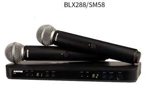 Sistema de Micrófono Inalámbrico de Doble Canal BLX288/SM58 Usado, Micrófonos Vocales Profesionales para Karaoke en Vivo - Product Image 4