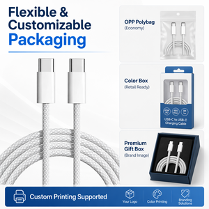 Cavo Dati Intrecciato Colore Macaron PD 60W da USB <span class=keywords><strong>C</strong></span> a TYPE <span class=keywords><strong>C</strong></span> a Ricarica Rapida per Iphone 15 Type-<span class=keywords><strong>C</strong></span> da 1 M 2 M - Product Image 5