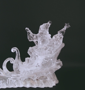 2024 King Need Direct Factory White Reindeer and Santa pour les décorations de Noël pour la maison de Noël - Product Image 4