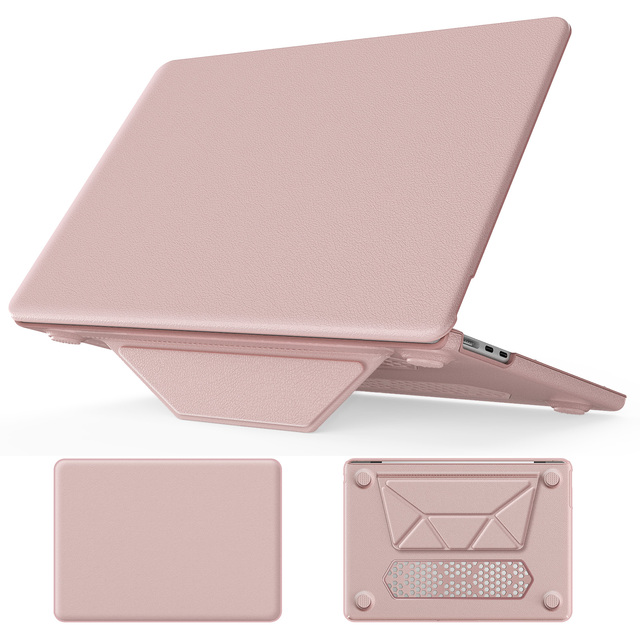 Business Leather Laptop Protective Case for Macbook Air 15 Inch 2023/2024 Cooling Bracket Laptop Sleeve for Macbook Air 15 2025