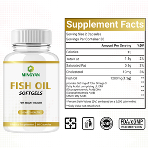 OEM/ODM Premium <span class=keywords><strong>Brain</strong></span> Health & Heart Support Suplemento Omega-3 de alta absorción Cápsulas blandas de aceite de pescado - Product Image 2