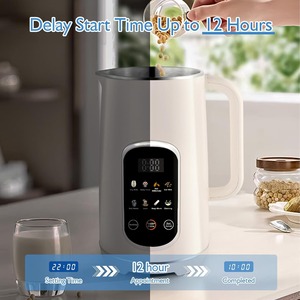Máquina para Hacer Leche de Soya Automática con Temporizador de 1.2L, Máquina Multifuncional Portátil para Hacer Leche de Frutos Secos 8 en 1, Pantalla Táctil LED - Product Image 6