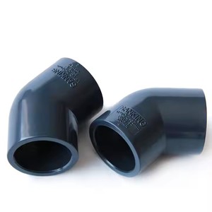 DN15 DN20 DN25 DN32 <span class=keywords><strong>DN50</strong></span> DN100 DN200 UPVC Raccords de tuyauterie coudés en <span class=keywords><strong>PVC</strong></span> à 45 degrés - Product Image 4