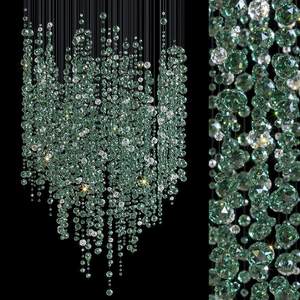 Lampada a sospensione moderna del lampadario di illuminazione del progetto dell'hotel di cristallo verde <span class=keywords><strong>per</strong></span> la <span class=keywords><strong>sala</strong></span> - Product Image 5