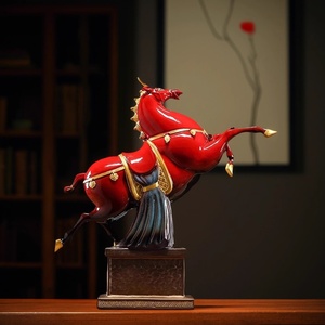 The Charger Don Horse Articles de décoration, Ornement pour salon, Céramique artisanale créative pour la maison et le bureau - Product Image 2