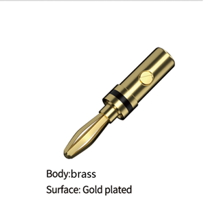 Latón chapado en oro Fever Banana Head Amplificador Altavoz <span class=keywords><strong>Cable</strong></span> de altavoz Enchufe de <span class=keywords><strong>audio</strong></span> Terminal de amplificador de <span class=keywords><strong>audio</strong></span> - Product Image 2