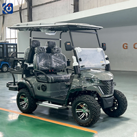 Voiturette de golf électrique tout-terrain CAMP 72V Lithium 4 places, véhicule utilitaire de chasse haute traction pour adultes
