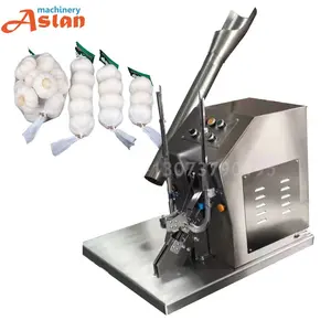 Semi-auto Electric Type Onion Net Bag Clipper Garlic Mesh Bag Packing Machine Ginger Mesh Bag Clipping Labelling Machine