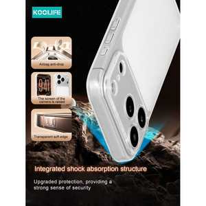 Koolife per 17promax Custodia per Telefono in TPU Morbido con Ampia Finestra Trasparente per Protezione Lenti, Bianca, Unisex - Product Image 2