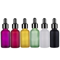 Coloré Mat Givré 10 ml 15ml 30ml 60ml 100ml Pipette En Verre Rose Bleu Ambre Cosmétique Huile Essentielle Sérum Flacons Compte-gouttes